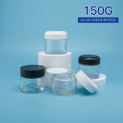 Il barattolo cosmetico di vetro riciclato 150g sfrega la pelatura dell'imballaggio nutriente acido salicilico di Skincare