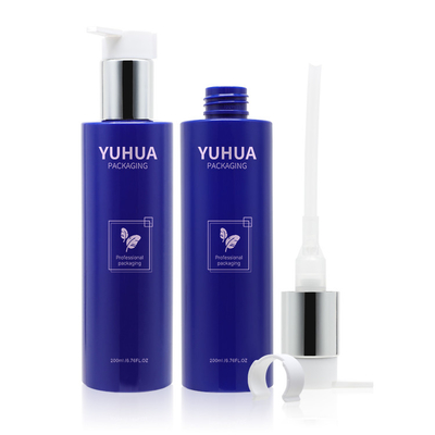 Bottiglie blu di imballaggio di plastica dello sciampo 200ml con la pompa