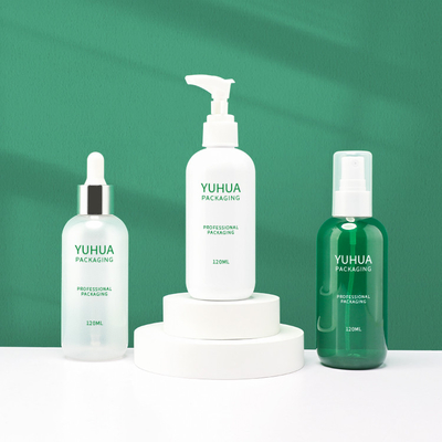 Imballaggio di plastica della crema della lozione di serigrafia della bottiglia del contagoccia di verde di 120ML 150ml