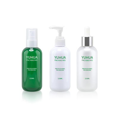 Imballaggio di plastica della crema della lozione di serigrafia della bottiglia del contagoccia di verde di 120ML 150ml