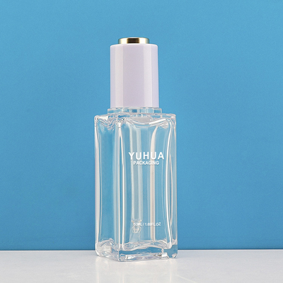 le bottiglie dell'imballaggio di plastica 50ml torcono bottiglia del contagoccia del siero della stampa del pulsante la chiara