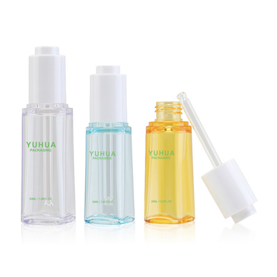 30ml 50ml Custom PETG Plastic Serum Bottle With Dropper Cap