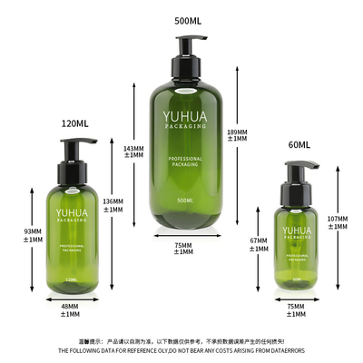 Bottiglia di plastica biodegradabile riciclabile 60ml 120ml 500ml della lozione per cura di pelle