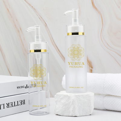 bottiglia cosmetica della pompa dell'ANIMALE DOMESTICO di 180ml 200ml per il siero della lozione del fronte