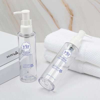 Bottiglia personalizzata della pompa della lozione del cilindro PETG del logo per l'imballaggio cosmetico