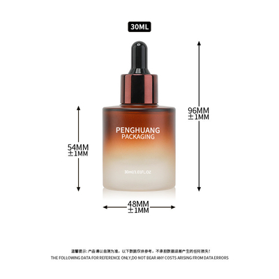 Le bottiglie del contagoccia del siero del cilindro colano la capacità della prova 30ml 50ml