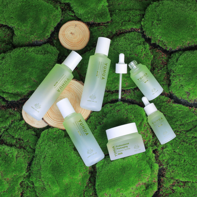 La bottiglia cosmetica del siero di PETG 50ml ha personalizzato Logo Skincare Jar