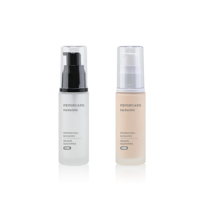 bottiglia liquida di vetro del fondamento 30ml con cura di pelle di Sunblock 1oz dell'idratante di cura del fronte della pompa