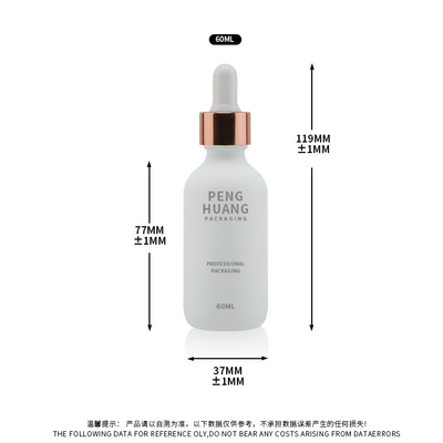 2oz 60ml ha glassato la bottiglia di Boston intorno alla bottiglia di vetro del contagoccia dell'olio per capelli di vetro dell'olio essenziale