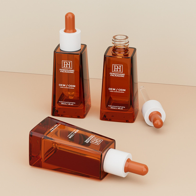 Bottiglie per gocciolante di siero di olio di 30 ml trapezoide classico per imballaggi per la cura della pelle