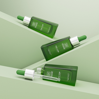 30 ml di 1 oz di vetro verde, bottiglie gocciolanti di siero vuoto, sterilizzazione EO