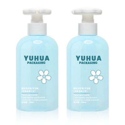 Un buon prezzo. Bottiglia di shampoo di plastica rotonda da 300 ml con pompa ODM in linea