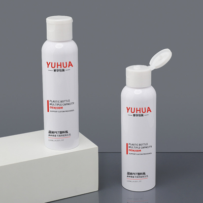 Un buon prezzo. Bottiglia di shampoo di plastica personalizzata da 120 ml con tappo a doppio cappuccio per prevenire le perdite in linea