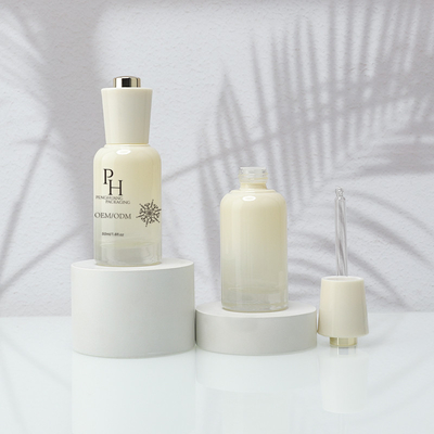 OEM ODM Flascia di siero di olio per capelli con gocciolante di vetro 30 ml 1 oz contenitore di imballaggio cosmetico