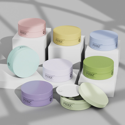 Logo personalizzato 100G Bottoni di vetro per la crema per il viso Scrub corpo Maschera facciale con coperchio