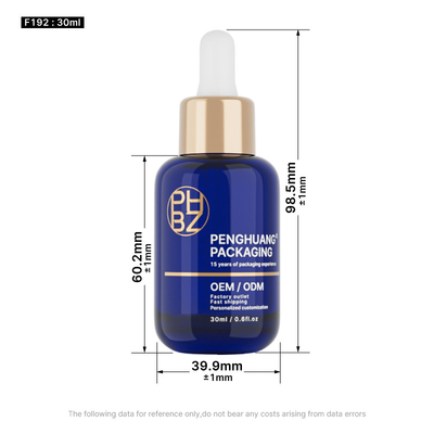 Bottiglie rotonde in vetro da 30 ml per olio essenziale per la cura dei capelli