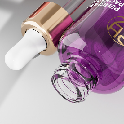 Logo personalizzato Bottiglie gocciolanti di vetro rotonde vuote da 30 ml per olio di siero