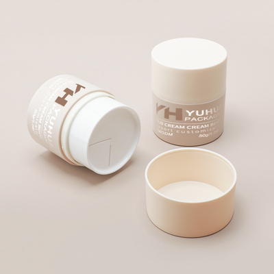 Eco-Friendly 50g Round Rotating Makeup Body Butter Container Crema Bottone Con Capo
