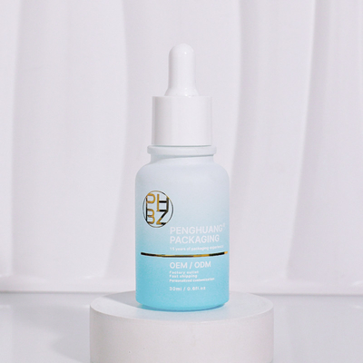 Bottiglie di 1 oz 30ml di vetro per gocciolante di siero con logo per olio per la cura del viso