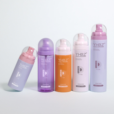 Logo personalizzato Bottiglie di spray di plastica trasparente 80ml 100ml 120ml Bottiglia di spray di nebbia cosmetica fine