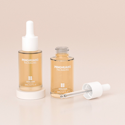 Logo personalizzato Bottiglie di 20 ml in vetro trasparente per il siero per l' imballaggio cosmetico