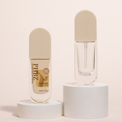 Bottiglie di fondamento liquido di vetro 30 ml Bottiglia di lozione di crema liquida a forma ellittica