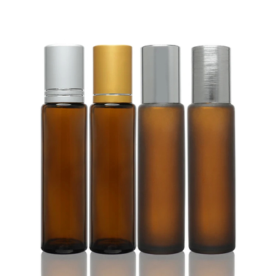 Imballaggio cosmetico di lusso Rollo di vetro su bottiglie Con cappuccio d' oro contenitore di profumo rollo