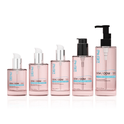 Bottiglia cosmetica in vetro personalizzata 100ml 120ml 150ml Serum Lotion Pump Bottle