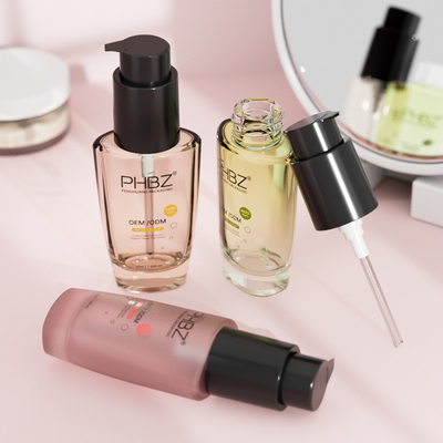 Serum Lotion Pump Bottiglia 50 ml Vetro Liquid Foundation Bottiglie con pompa