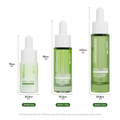 5 ml 10 ml 15 ml Serum di vetro Bottine gocciolanti Bottiglia di vetro per olio essenziale