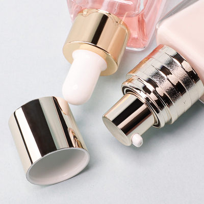 Bottiglia di vetro a fondazione quadrata trasparente 15 ml Dimensione campione Bottiglia di lozione cosmetica