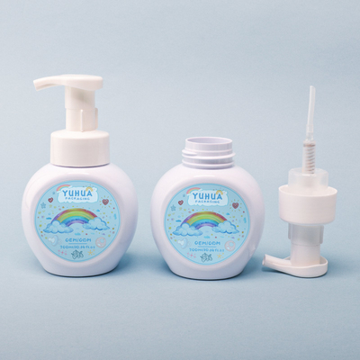 Bottiglia di lozione e shampoo rotondo Bottiglia di schiuma di plastica da 300 ml per la pulizia del viso