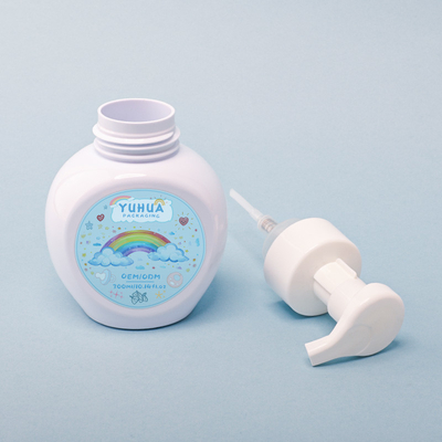 Bottiglia di lozione e shampoo rotondo Bottiglia di schiuma di plastica da 300 ml per la pulizia del viso