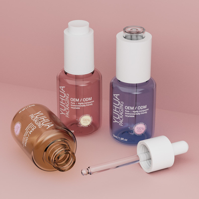 Bottiglie per gocciolante di siero personalizzabili da 50 ml ODM/OEM Bottiglia di plastica di siero di olio chiaro