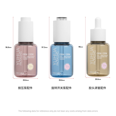 Bottiglie per gocciolante di siero personalizzabili da 50 ml ODM/OEM Bottiglia di plastica di siero di olio chiaro