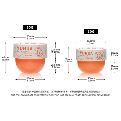 30 ml 50 ml Bottiglia di plastica per cosmetici Eco Friendly Pp Body Butter Cream Con Flip Cap