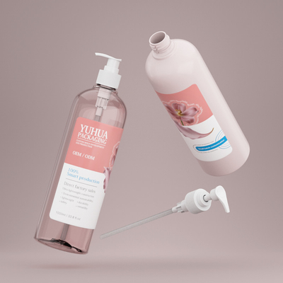 Bottiglia di lozione in plastica all' ingrosso Bianco1000ml Bottiglia di shampoo e balsamo in PET personalizzata