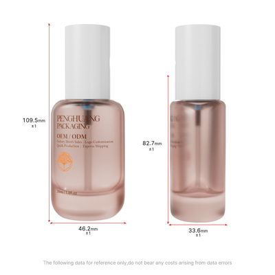Flacone di vetro trasparente per fondotinta 30ml 1oz  Bottiglie vuote per fondotinta con tappo