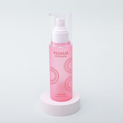 Flacone spray cosmetico toner personalizzato, cilindrico trasparente in PET, per toner idratante