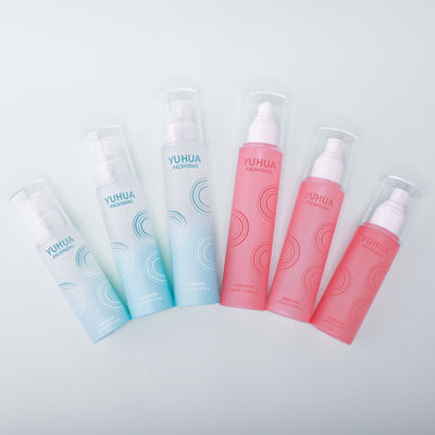 Flacone spray cosmetico toner personalizzato, cilindrico trasparente in PET, per toner idratante