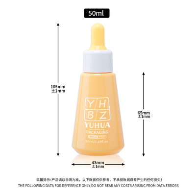 Flaconi contagocce siero per serigrafia all'ingrosso in seta 50ML Bottiglia di olio essenziale in plastica personalizzabile