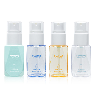 Spray solare trasparente in flacone spray di plastica PET per benefici idratanti