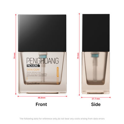 Packaging personalizzata per la cura della pelle, trasparente e con capacità di 25 ml per prodotti