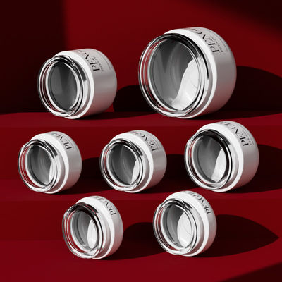 Vasetto per crema in vetro bianco/trasparente/personalizzato, perfetto per la tua linea di skincare di lusso