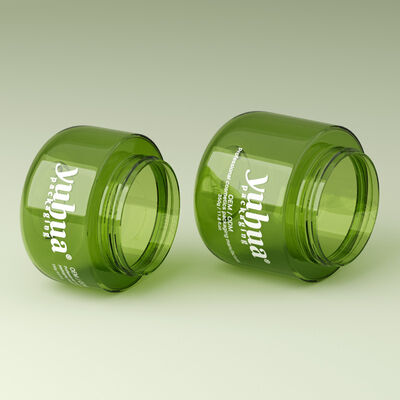 Vaso di crema in plastica trasparente o colorato di forma rotonda ideale per creme cosmetiche lozioni per la cura della pelle e le necessità di imballaggio di bellezza