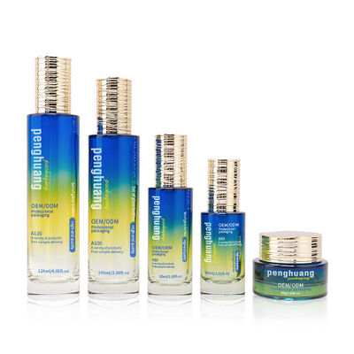 Imballaggio cosmetico rivestito Set di soluzioni di imballaggio rotondo personalizzato che forniscono una presentazione elegante e protezione per i cosmetici