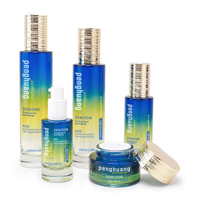 Imballaggio cosmetico rivestito Set di soluzioni di imballaggio rotondo personalizzato che forniscono una presentazione elegante e protezione per i cosmetici