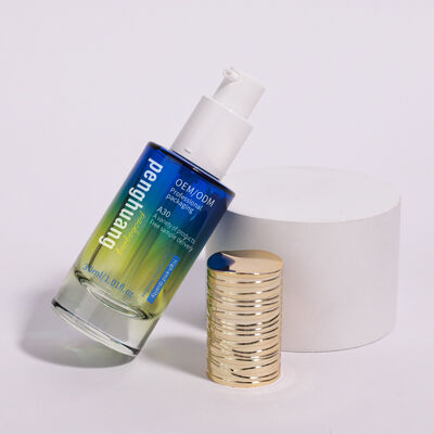 Imballaggio cosmetico rivestito Set di soluzioni di imballaggio rotondo personalizzato che forniscono una presentazione elegante e protezione per i cosmetici