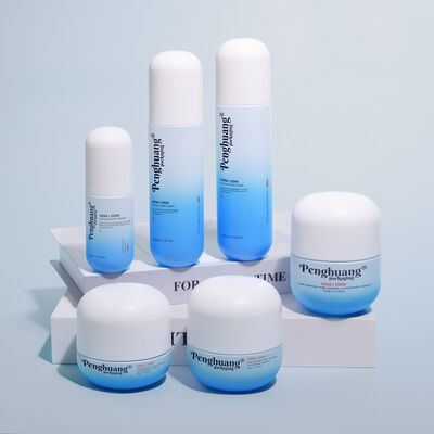 Imballaggio per cosmetici Set con bottiglie di vetro per cosmetici con tappo dorato barattoli di crema bottiglie di lozione imballaggio personalizzabile e dimensioni multiple