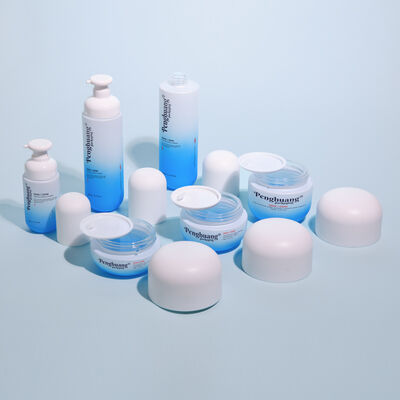 Set di packaging cosmetico in vetro con finitura superficiale serigrafica personalizzabile con logo e colore